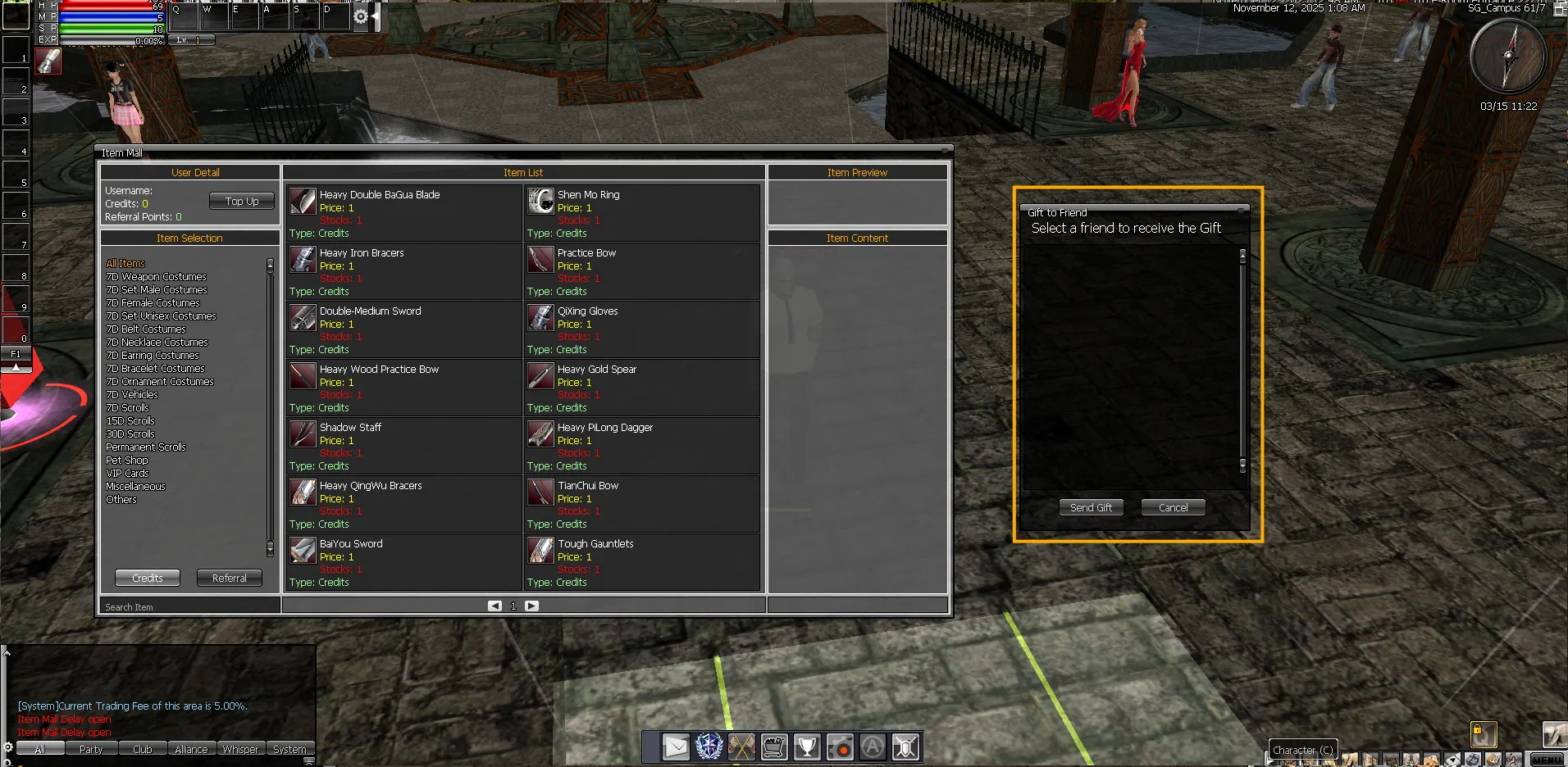 Gift to friend on Item Mall